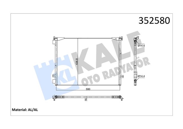 KONDENSER PRIMASTAR - OPEL VIVARO - RENAUL TRAFIC II 1.9DCI - 2.016V 02 - VAUXHALL VIVARO