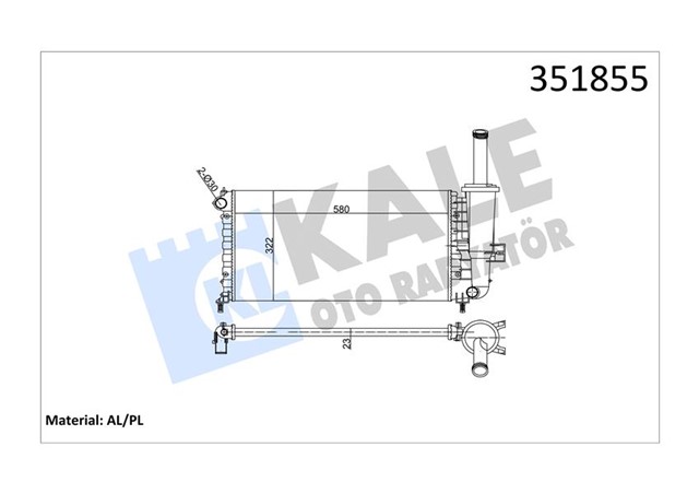 RADYATOR AL/MKNK PUNTO 1.2 - 1.2 16V 00 02