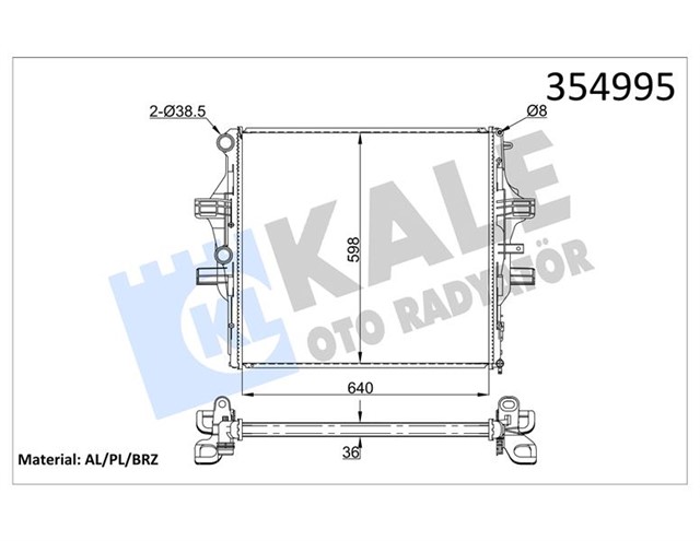 RADYATOR AL/PL/BRZ DAILY V - DAILY VI - DAILY CITYS - DAILY LINE - DAILY TOURYS MT