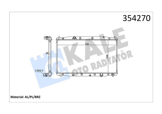 RADYATOR AL/PL/BRZ HONDA CR - V III RADYATOR