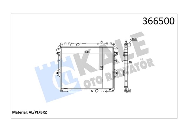 RADYATOR TOYOTA HILUX III AL/PL/BRZ 525X648X26