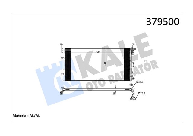 KLIMA KONDENSERI HYUNDAI SONATA IV - XG AL/AL 703X350X18