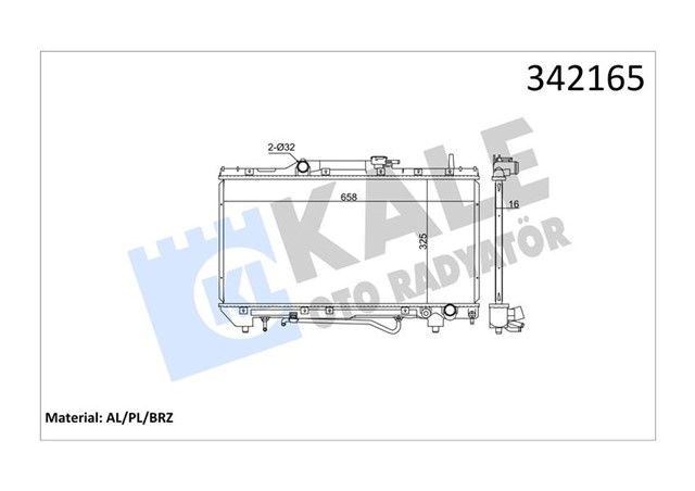 RADYATOR TOYOTA TOYOTA CARINA E AL - PL - BRZ