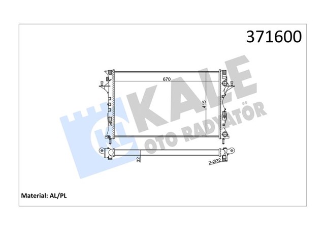 RADYATOR ESPACE IV - LGN II AL/PL/BRZ 670X415X32
