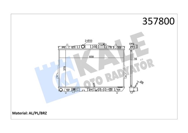 RADYATOR HYUNDAI COUPE AL/PL/BRZ 377X648X16