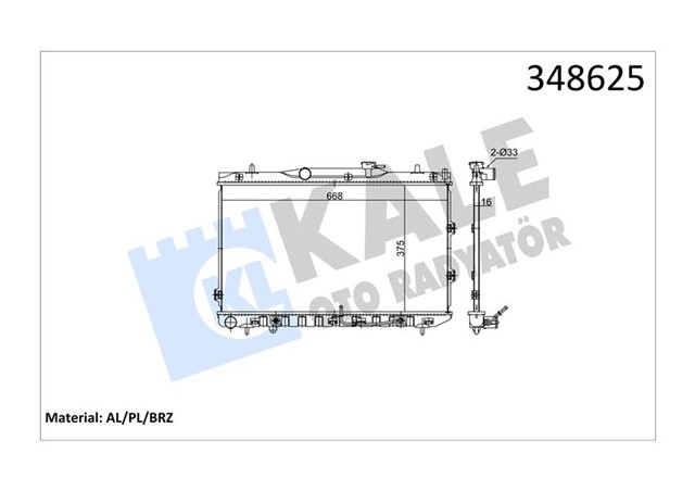 RADYATOR AL/PL/BRZ CERATO1.6I - 2.0I 04 AT