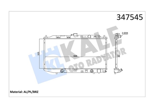 RADYATOR AL/PL/BRZ CIVIC II - CIVIC IV 88 - 91 AT
