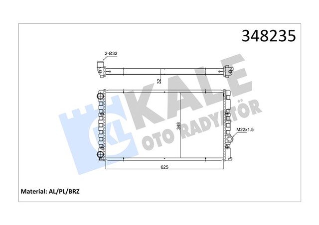RADYATOR AL/PL/BRZ GOLF III 1.6/1.8/2.0 95 97 MT