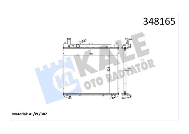 RADYATOR AL/PL/BRZ HIACE III - HIACE IV - HIACE V MT