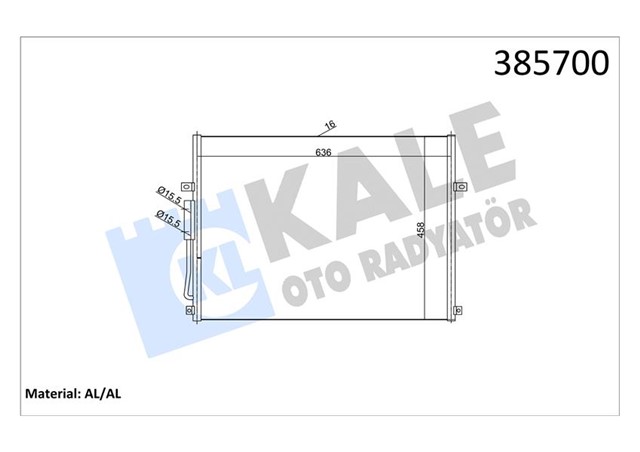 KLIMA KONDENSERI JEEP GRAND CHEROKEE II AL - AL 637X458X16