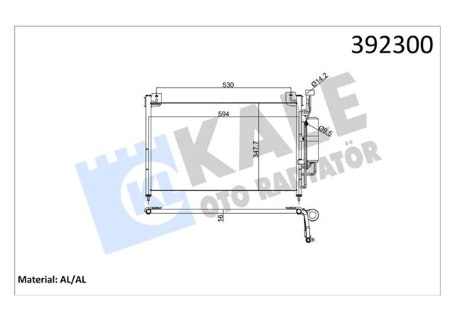 KLIMA KONDENSERI BMW 2 - SERISI AL - AL 615X349X16