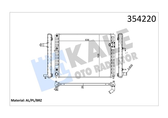 RADYATOR AL/PL/BRZ EX 25 - EX 25 AWD - EX 35 - EX 35 AWD - EX 37 - FX 35 - FX 35 AWD - 37 AWD - 50 AWD