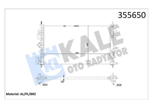 RADYATOR BRAZING OPEL INSIGNIA A - VAUXHALL INSIGNIA MK I RADYATOR
