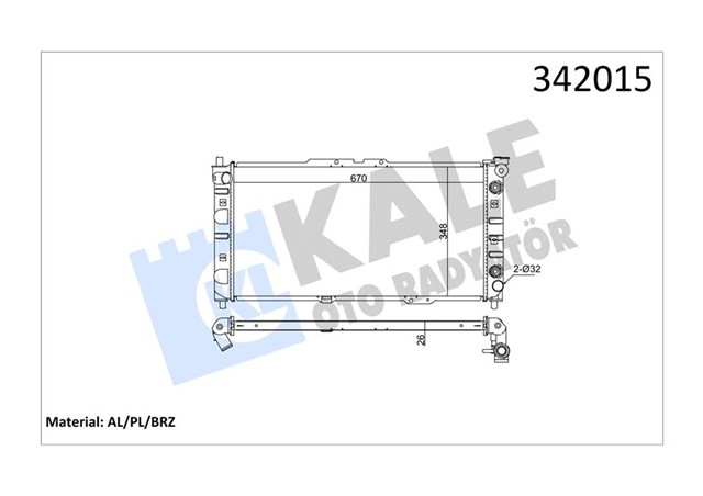 RADYATOR MAZDA LANTIS AL - PL - BRZ