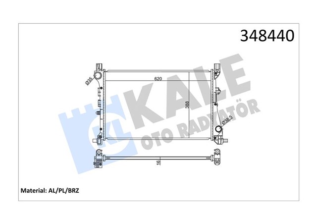 RADYATOR FIAT EGEA 1.3 - 1.4 AL - PL - BRZ
