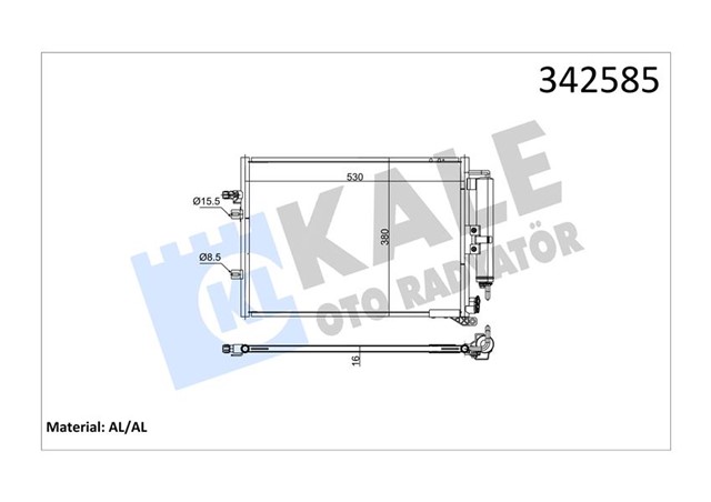 KLIMA KONDENSERI CLIO GRANDTOUR - CLIO III - MODUS - GRAND MODUS AL - AL