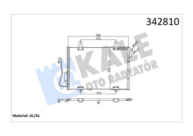 KLIMA KONDENSERI CLIO II 1.1 - 1.2 - 1.4 - 1.6 - 1.9 16V 98