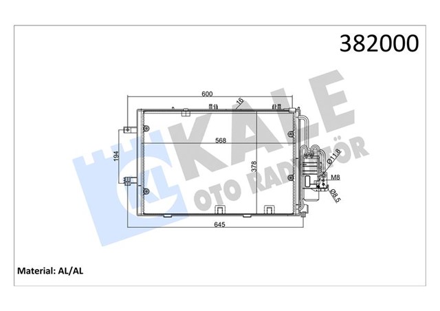 KLIMA KONDENSERI COMBO - CORSA C - TIGRA AL/AL 588X381X16