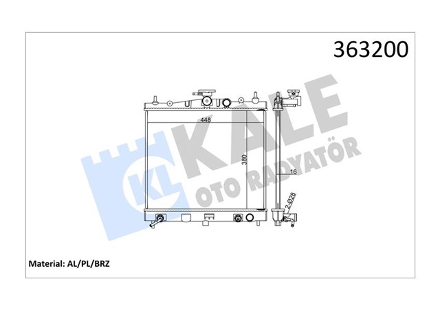 RADYATOR NOTE - MICRA III - MICRA C C AL/PL/BRZ 500X381X16