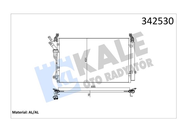 KLIMA KONDENSERI HYUNDAI IX55 - VERACRUZ AL - AL