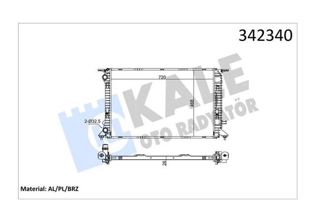 SU RADYATORU A4 - A5 - A6 - Q3 - Q5 CABA - CABB - CDHA - CJEB - CDNB - CFKA - CAGA - CAGC - CSUA 1.8 - 2.0 TFSI - 2.0 TDI 08 - 