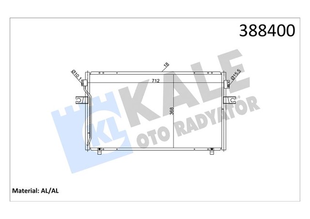 KLIMA KONDENSERI NISSAN MAXIMA - MAXIMA QX AL/AL 712X368X16