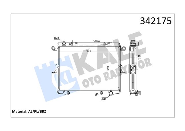 RADYATOR TOYOTA LAND CRUISER 100 AL - PL - BRZ