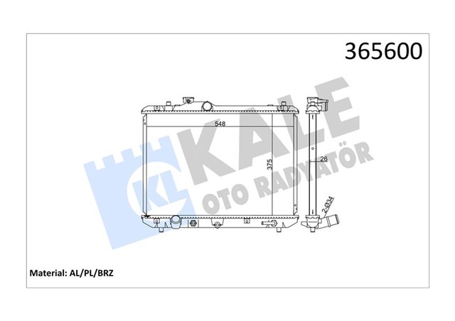 RADYATOR SUZUKI SWIFT III AL/PL/BRZ 375X548X26