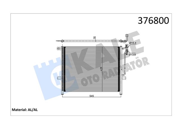 KLIMA RADYATORU BMW E46 M43 M52 M54 N40 N42 N45