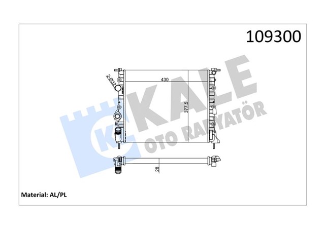 RADYATOR MGN - SCENIC 1.6 1.4 E7J 2 SIRA AL PL SISTEM