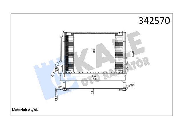KLIMA KONDENSERI OPEL ASTRA F - ASTRA F CLASSIC - VAN AL - AL
