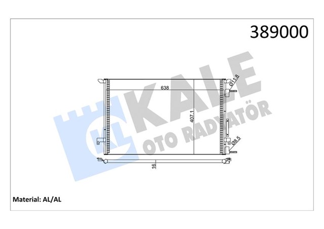 KLIMA KONDENSERI VECTRA C AL/AL 688X668X16