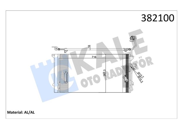 KLIMA KONDENSERI VW TOUAREG - AUDI Q7 AL/AL 720X368X16