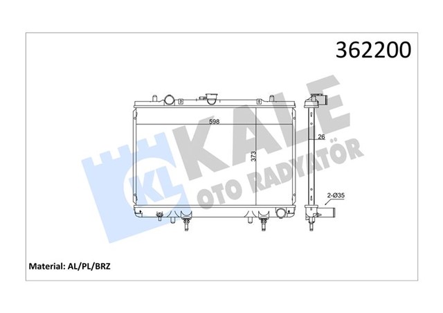 RADYATOR MITSUBISHI L200 AL/PL/BRZ 698X408X26