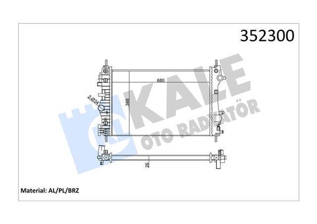 RADYATOR INSIGNIA AL/PL/BRZ 680X398X26