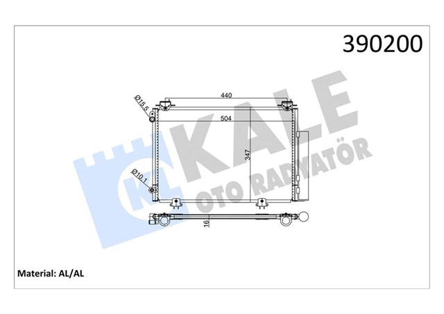 KLIMA KONDENSERI YARIS - YARIS VERSO AL/AL 520X318X16