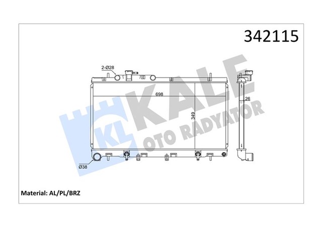 RADYATOR SUBARU OUTBACK AL - PL - BRZ