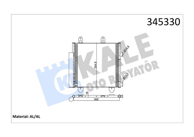 KLIMA KONDENSERI KURUTUCU ILE P108 - C1 II - TOYOTA AYGO 1.0 VTI - 1.2 VTI 14 MEK AL/AL