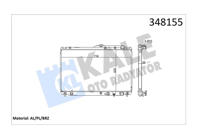 RADYATOR AL/PL/BRZ CAMRY - LEXUS ES AT