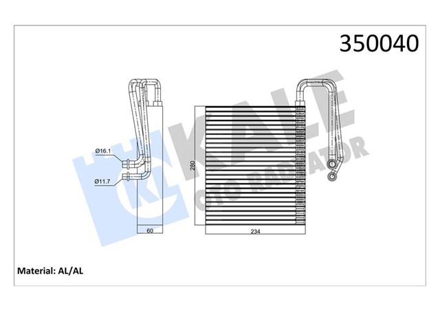 EVAPORATOR CADILLAC BLS - FIAT CROMA - OPEL SIGNUM - VECTRA - SAAB 9 - 3 - VAUXHALL SIGNUM - VECTRA