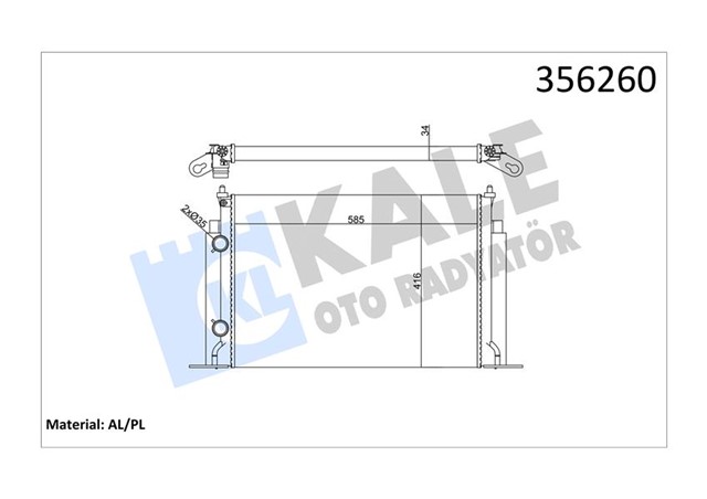 RADYATOR FIAT STILO RADYATOR AL/MKNK 585X416X34