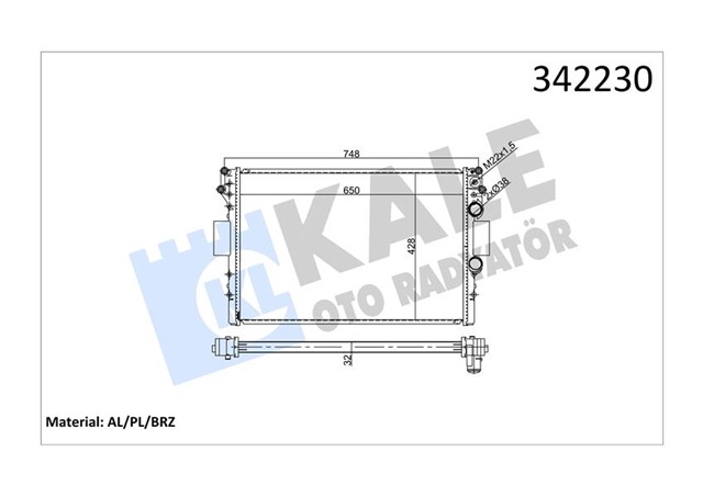SU RADYATORU IVECO DAILY III 2.5TD 2.8 99 MT BRAZING 650X428X32 500396428 - 500396429 - 504008108