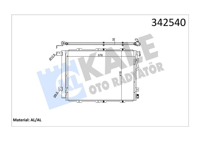 KLIMA KONDENSERI KIA SORENTO I AL - AL 550X450X16
