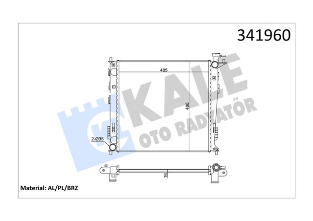 RADYATOR HYUNDAI IX35 - KIA SPORTAGE AL - PL - BRZ