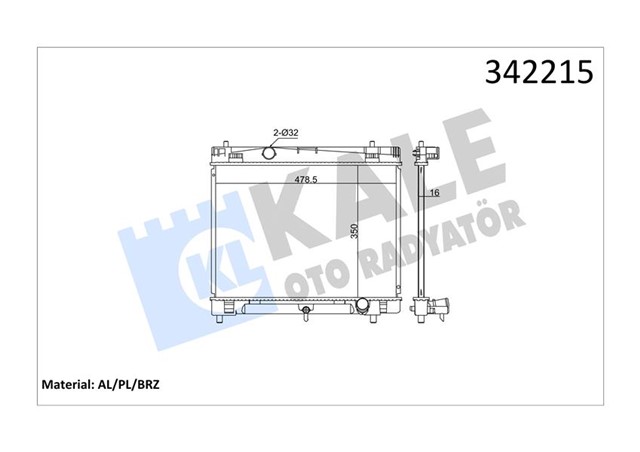 RADYATOR TOYOTA YARIS AL - PL - BRZ