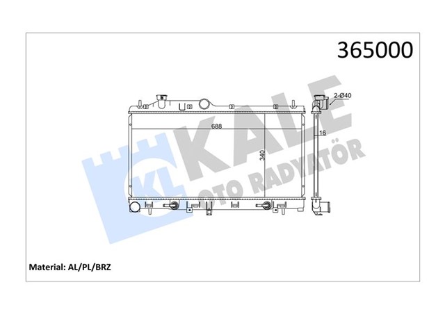 RADYATOR SUBARU FORESTER - IMPREZA AL - PL - BRZ 340X688X26