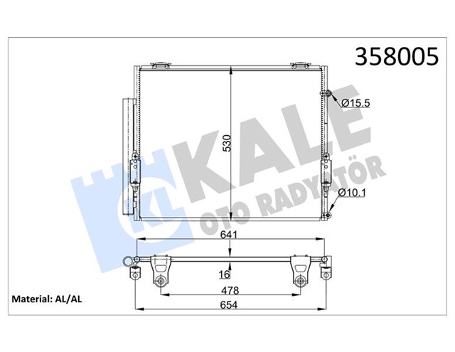 KONDENSER TOYOTA TUNDRA 06 - AL/AL