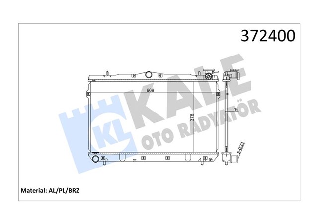 RADYATOR HYUNDAI COUPE - LANTRA II AL/PL/BRZ 378X669X18