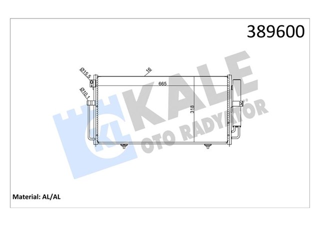 KLIMA KONDENSERI SUBARU IMPREZA AL - AL 670X318X16