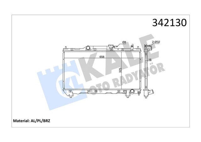 RADYATOR TOYOTA TOYOTA AVENSIS LIFTBACK AL - PL - BRZ